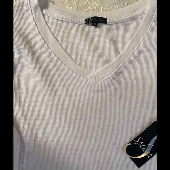 🛍Wonen’s V Neck Long Sleeve, Color: White - Picture 4 of 9